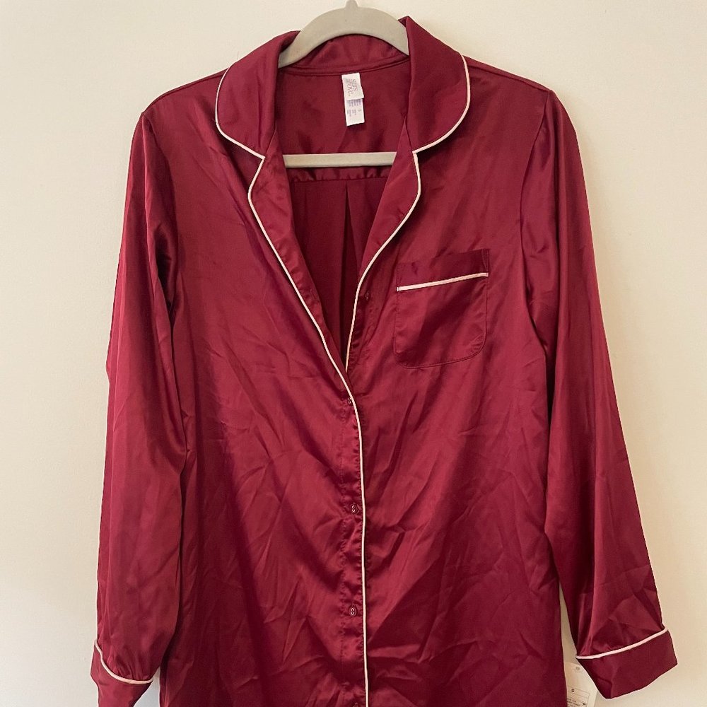 Red Satin NIghtshirt - Size S